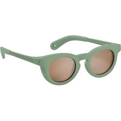 BÉABA, Sunglasses for Babies, 9-24 Months, 100% UV Protection - Cat 3, Side Protection, Optimal Comfort, Adjustable 360° Temple, Adjustable to View, Retro Delight Collection, Sage Green