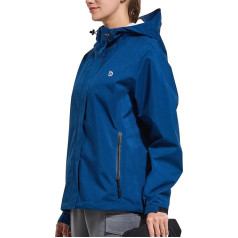 BALEAF Women's Rain Jacket Waterproof Breathable Outdoor Jacket 10000 mm H2O Windproof Windbreaker Lightweight Transition Jacket with Hood for Hiking Outdoor Travel Cycling