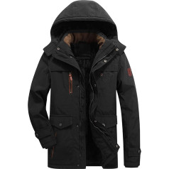 Winter Jacket Men's Winter Jacket Men Warm Lined Quilted Jacket Men's Jackets Outdoor Windproof Casual Transition Jacket Men's Jacket Winter Coat Men Winter Parka with Hood Thick Winter Coat