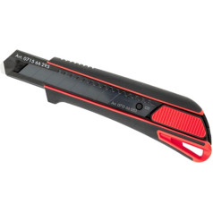 Würth 2K 071566295 Utility Knife 18 mm with 3 Snap-off Blades Extremely Sharp Black