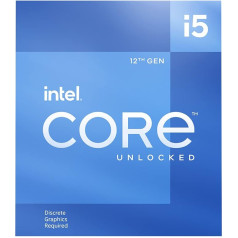 Intel Core i5-12600KF 12th Generation Desktop Processor (Base Clock: 3.7GHz Turbo Boost: 4.9GHz, 6 Cores, LGA1700, RAM DDR4 and DDR5 up to 128GB) BX8071512600KF