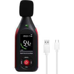 Sound Level Meter, Sound Level Meter, dB Meter, SPL, Real-time Ambient Noise Measurement, A/C Frequency, Fast/Slow Time Selection, 31,000 Records