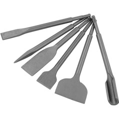 Faeymth Runder, Gruben und Rillen, Elektrischer Hammermeißel, 6-Teiliges Set, Schlagbohrer zum Biegen und Schaufeln Von Wandbeton, Einfach zu Bedienen