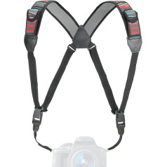 USA Gear DSLR Camera Strap Chest Strap with Quick Releases, Southwest Neoprene Pattern and Accessory Pockets - Compatible with Canon, Nikon, Sony and More Point and Shoot Mirrorless Cameras, Southwest