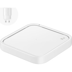 Samsung Bezvadu lādētājs ar induktīvo 15 W indukciju + tīkla lādētājs un USB-C kabelis - balts