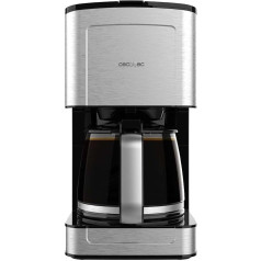 Cecotec Kaffeemaschine Coffee 56 Heat, 800W, Programmieren Sie Ihren Kaffee, Edelstahl, LCD-Bildschirm, Tropfenschutz, Fassungsvermögen 1,3L, 12 Tassen, Automatische Abschaltung, Tank mit Fenster