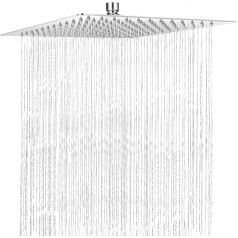 Comlife Shower Head - Rain Shower, 8/10/12 Inch, Stainless Steel 304 Shower Head with 144 Anti-Limescale Nozzles