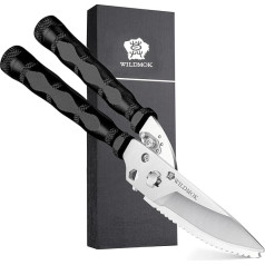 WILDMOK High Performance Poultry Shears - 21 cm Multifunctional Stainless Steel Poultry Shears for Outdoor Use, Ultra Sharp Kitchen Scissors for Outdoor Camp, Black