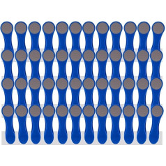 48 Clothes Pegs Laundry Clips with Spiral Springs Made of Stainless Steel Soft Grip Soft Grip Soft Touch Blue Grey