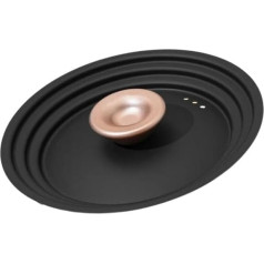 Meyer Accent Universal Pan Lid, Small, 16cm/18cm/20cm, Stainless Steel Pot Lid with Stay Cool Handle, Durable and Stackable, Dishwasher Safe, Cookware