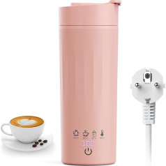 Flintronic Travel Electric Kettle, 475 ml Electric Kettle, 220 V/300 W Thermos Flask, 304 Stainless Steel Liner, Small Portable Electric Kettle with Automatic Shut-Off