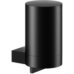 Keuco Lotion Dispenser Metal Black Matt Powder Coated Capacity Refillable Approx. 280 ml Soap Dispenser for Bathroom and Guest Toilet, Wall Mounting, Plan Black Selection