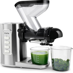 Juicer Slow Juicer Test Winner Stainless Steel Juicer Vegetable and Fruit 200 W Cold Press Juicer Machine Electric 76 mm Large Opening, High Juice Yield, Easy Cleaning, BPA Free