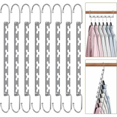 Sindax Clothes Hangers Space Saving Non-Slip Clothes Hangers Metal Magic Hanger for Closet Organiser Space Saving Hangers for Trousers Jeans Suit and Dresses Pack of 8