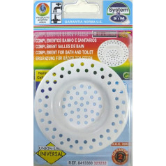 S&M Plastic Drain for Kitchen Sink and/or Bathtub Chrome-Plated Diameter 80 x 40 mm