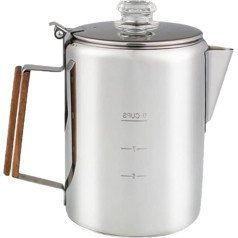 Edelstahl Kaffeeperkolator für Camper Wärmespeicherung Kaffeekannen Große Kapazität Kaffeemaschine für Camping