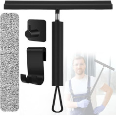 Shower Squeegee, Squeegee for Shower, Bathroom, Tiles, Shower Squeegee, Stainless Steel Window Squeegee, Shower Wiper with Rubber Lip