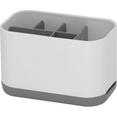 Toothbrush Holder for Bathroom, Toothbrush Container, Plastic Toothbrush Stand, Toothpaste Stand, White