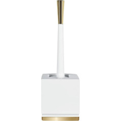 Spirella Porcelain Roma Toilet Brush, White/Gold