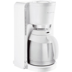 Rowenta Thermo - coffee makers (freestanding, Drip coffee maker, Ground coffee, Coffee, Hot water, Stainless steel, White)