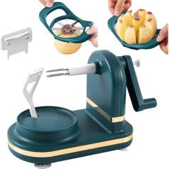 Apple Peeler, Apple Peeler Slicer Corer, Apple Peeler Slicer, Stainless Steel Apple Peeler, Kitchen Peeler Tool for Vegetables Fruit Potato (Dark Green)
