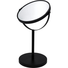 RIDDER Pocahontas Make-Up Mirror, Cosmetic Mirror, Standing Mirror, 5x Magnification, Black, Approx. 18.5 x 34.5 cm