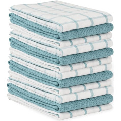 Kitchen Towels and Tea Towels Set - 12 Pieces Cotton Tea Towels, 45.7 x 71.1 cm, Premium Kitchen Tea Towels, Quick Drying Cleaning Towels - Grey Towels