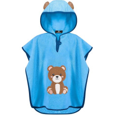 LAYNENBURG Premium Bath Poncho Children with Hood - 100% Cotton - Oeko-Tex - Baby Boys Girls Towel Poncho Terry Cloth