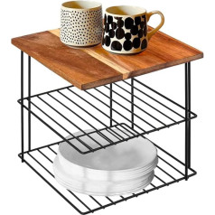 Avilia Spice Rack for Kitchen and Living Room in Various Models (Corner Shelf with 3 Levels, Wood, Metal)