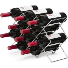 Mango Steam 10 Bottle Wine Rack (Silver)