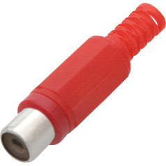 2222# Sarkana plastmasas rca ligzda kabelim