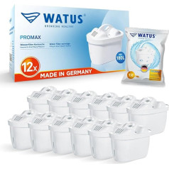 Water Filter Cartridges, for Brita Maxtra+ and Maxtra, Style, Marella, Elemaris, for Replacement Brita Filter Cartridges, Made in Germany (12)