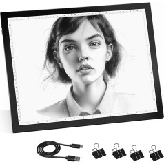 DONPODER Gen2 LED Light Table A3 - Drawing Board & Light Box for Diamond Painting, Children & Artists, LED Light Box with Even Lighting, Drawing Board A3 (30 x 42 cm)