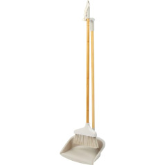 Salter LASAL31862WEU7 Dustpan and Broom Set - Freestanding with Long Handle, Lightweight Household Dustpan, FSC® Certified Bamboo Handle, Clip Together, Easy Storage, Warm Harmony