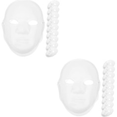 Pack of 20 Hand-Painted Face Mask Empty DIY Mask Paintable Empty Mask White Paper