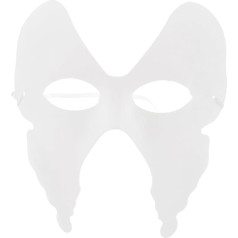 Vaguelly 24 Pieces DIY Butterfly Mask Half Face Mask Unpainted Craft Empty Masquerade Mask Paintable Paper Masks for Crafts Unpainted Mask Creative Mask White Pulp