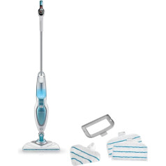 Black and Decker Steam Mop Deluxe with AutoSelect Technology Detachable Water Tank with Water Filter System FSM1630, blue