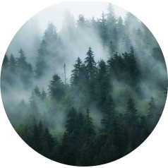 Grandora DL652-14 Wall Tattoo Wall Sticker Landscape Nature Mountains Living Room Wall Sticker Mural Bedroom Wall Decoration Dining Room Hallway Modern Wallpaper Self-Adhesive