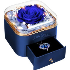 GOICC Ewige Rose Infinity Rosen Valentinstag Mit Ich Liebe Dich Halskette Geschenke Für Frauen Mama Oma Ehefrau Freundin Geschenk Zum Valentinstag Sie Rosenbox Zum Muttertag Hochzeitstag Geburtstag