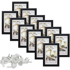 Close Up Picture Frame Premium MDF Frames Plexiglass Panel with Mount Collage Set of 12