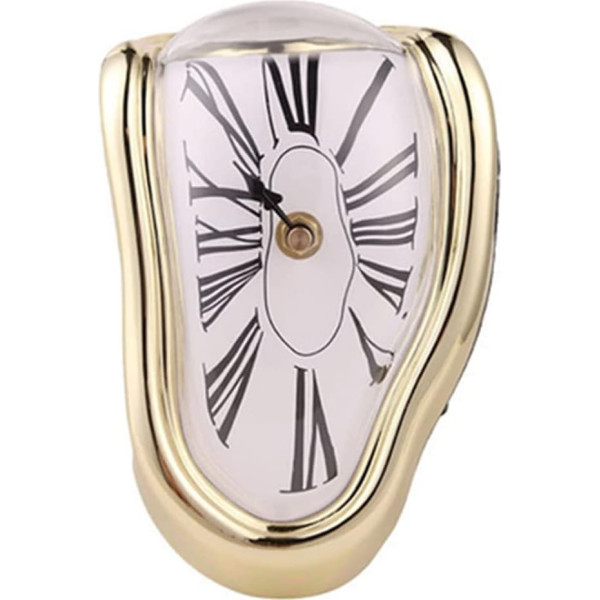 Melting Clock, Fashion Wall Clock, Surrealistic Table Shelf, Desk Clock, Salvador Dali Inspired, Funny Home Office Desk Clock, Best Birthday Gift for Men and