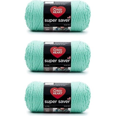 Red Heart Super Saver 3 Pack 198g Acrylic 4 Medium Worsted 330m Knitting Crochet Aruba Sea Yarn