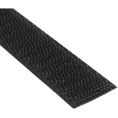 Klebeshop24 Hook Tape Self-Adhesive for Outdoor Use 38 mm x 8 m Black with Acrylate Adhesive Heat Resistant UV Resistant