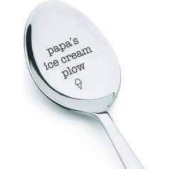 Papa's Ice Cream Plow Spoon - Father's Day Gift - Engraved Spoon - Dad Gifts from Daughter - Birthday Gifts for Dad
