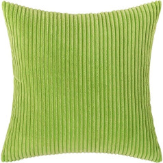Set of 2 Corduroy Cushion Covers, Decorative Sofa Cushion Covers, Soft Decorative Cushion Cover for Living Room, Sofa, Bedroom, Boho Decor, Couch Cushion Decorative Cushion Cover, Apple Green, 45 x 45