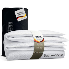 Made in Germany Down Duvet 155 x 220 cm, 60% Down and 40% Feathers, Suitable for All Seasons, Suitable for Allergy Sufferers (Nomite), Oeko-Tex 100 Class 1 Certified, Downpass