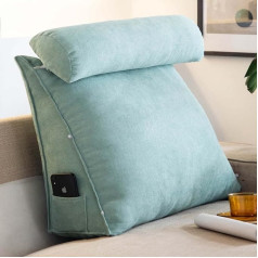 OBTUSS Wedge Cushion Triangular Reading Cushion with Adjustable Neck, Back Support Back Cushion Cushion for Sofa Bed, Headboard Lumbar Support Cushion