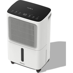 Rohnson True Ion Dehumidifier Capacity 10L/Day Ionisation Function Quiet 36dB Tumble Dryer Digital Humidity 2L Tank Up to 45m²