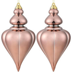 Set of 2 Christmas Baubles Christmas Tree Baubles Large Shatterproof Shiny Christmas Decoration Made of Plastic Christmas Tree Decoration Christmas Decoration