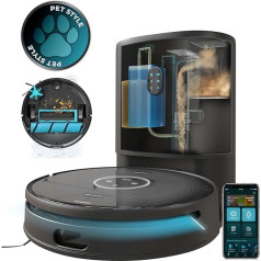 Cecotec Conga 14090 Twice Roller Home and Fill Vacuum and Mop Robot Automatic Dust Water Emptying Laser Navigation 8000 Pa, Wiping Function, App, Bluetooth, WiFi (2.4 GHz and 5 GHz)